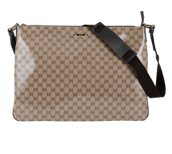 Large Messenger, Canvas, Beige/Brown, 002404, DB, 4*